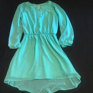 GB girls hi low Green Dress